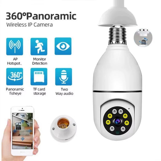 2.4G E27 Light Bulb Wifi Camera Night Version Security Protection 360° IP Camara Vigilancia IR Smart Home CCTV Bubble Camera